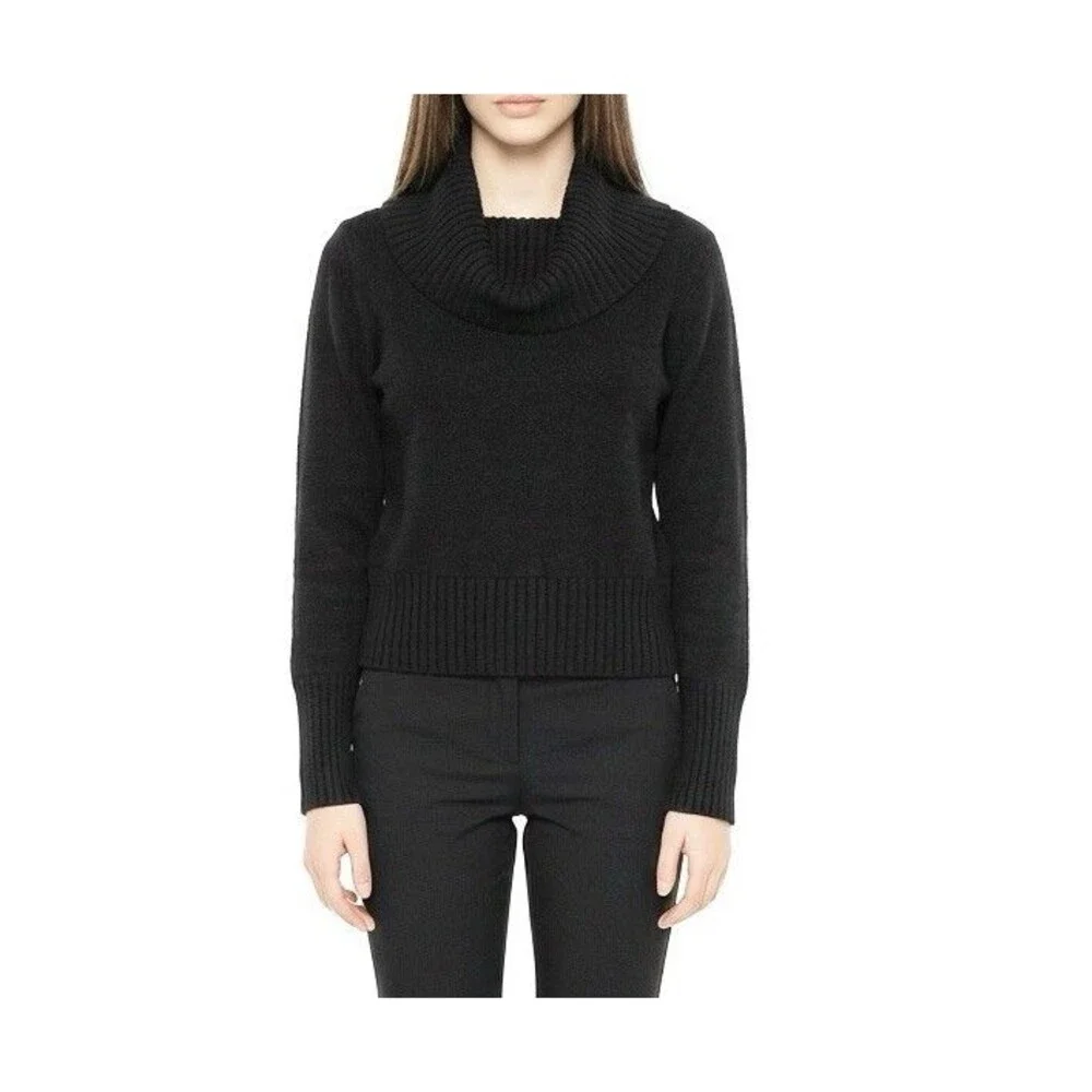 INC international concepts Black Knit Women’s Turtleneck Sweater Size Small